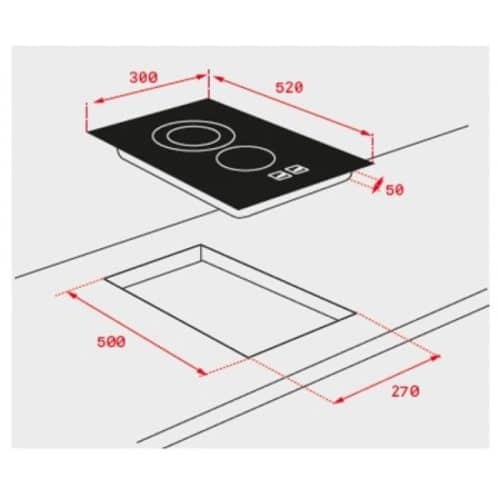 Bếp điện Teka TR 3220 2 Kích thước của Bếp điện Teka TR 3220
