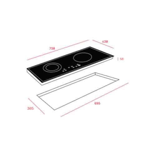 Bếp điện Teka VTCM 703.1 5 Kích thước của Bếp điện Teka VTCM 703.1