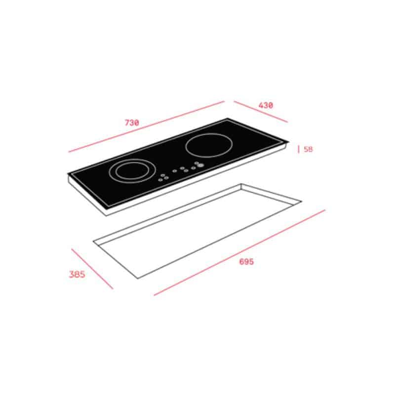 Kích thước của Bếp điện Teka VTCM 703.1 Kích thước của Bếp điện Teka VTCM 703.1