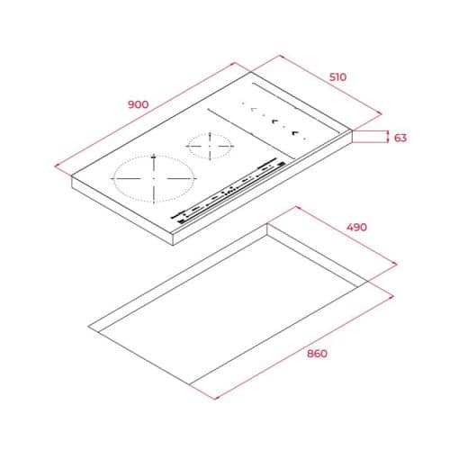 Kích thước của Bếp từ TEKA IZS 96600 MSP