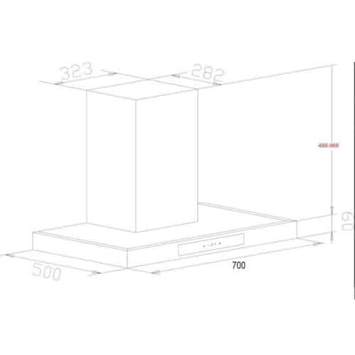 Kích thước của Máy hút khói khử mùi Chefs EH-R107E7DC