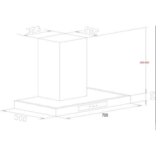 Kích thước của Máy hút mùi Chefs EH-R107E7G