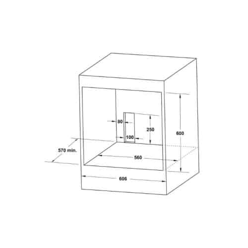 Lò nướng Hafele HO-4KT70A 538.61.442 7 Kích thước lắp đặt lò nướng Hafele HO-4KT70A 538.61.442