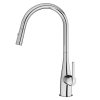 Vòi rửa bát Konox rút dây Curva Chrome 1 voi rua bat konox curva chrome