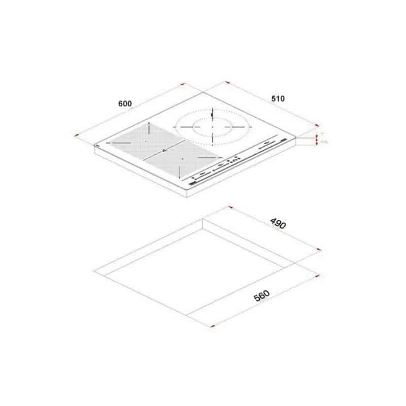 Bếp từ Teka IBC 63010 BK MSS 8 Kích thước bếp từ Teka IBC 63010 BK MSS