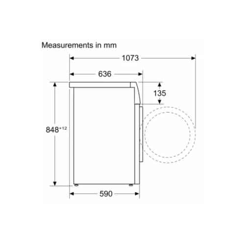 Kích thước máy giặt Bosch WGG244A0SG
