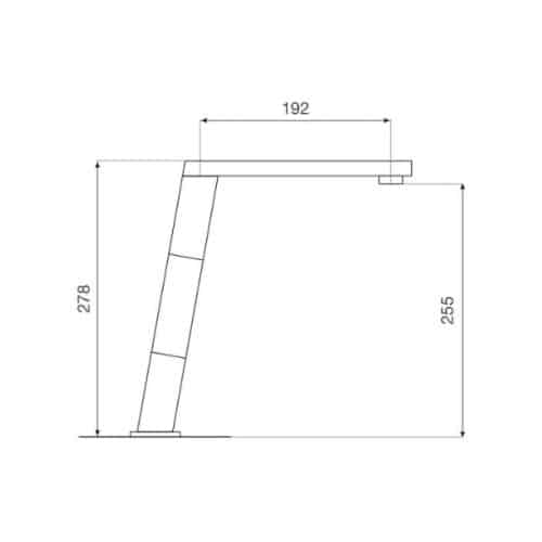 Kích thước của Vòi rửa bát Malloca K131BR