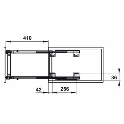 Kích thước Bộ Đựng Chai Lọ Sonata 300mm Hafele 549.20.038