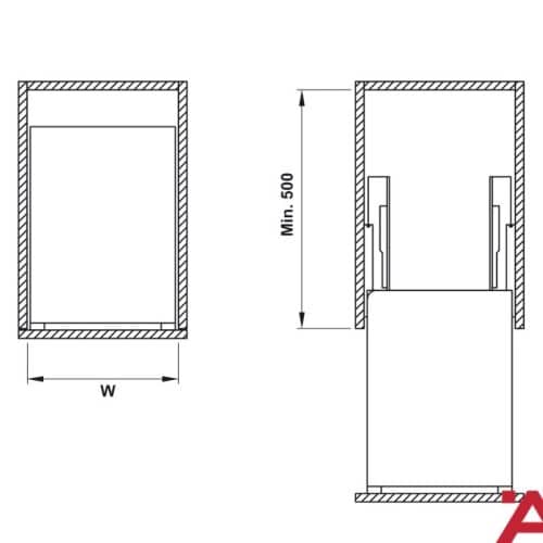 Lắp đặt Bộ Đựng Chai Lọ Sonata 300mm Hafele 549.20.038