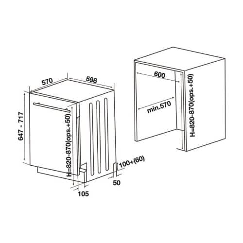 Kích thước máy rửa bát Eurosun SMS80EU21BT