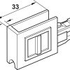 Miếng che cuối có tay nắm ( loại có khe kính ) Hafele 415.13.010