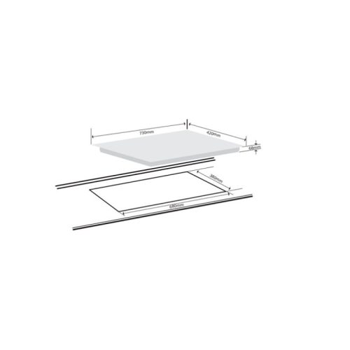 Kích thước Bếp từ đôi Giovani G-2218 Mas