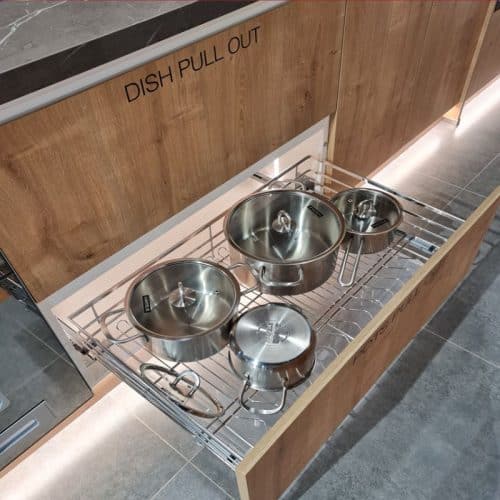 Ảnh thực tế Bộ rổ xoong nồi Cappella 800mm Hafele 549.08.033