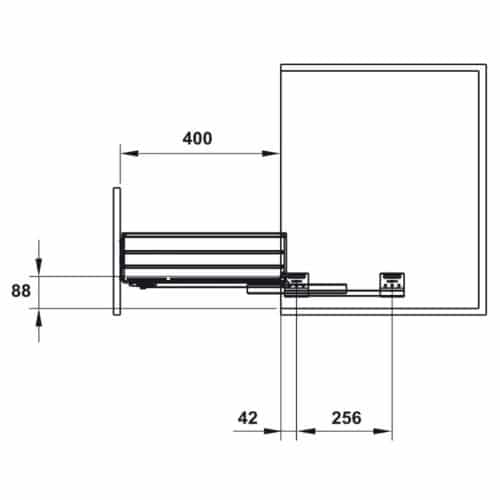Kích thước Rổ đựng bát đĩa Cappella 700mm Hafele 549.08.011