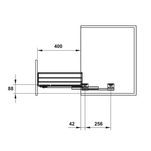 Kích thước Rổ Đựng Chén Đĩa Cappella 800mm Hafele 549.08.013