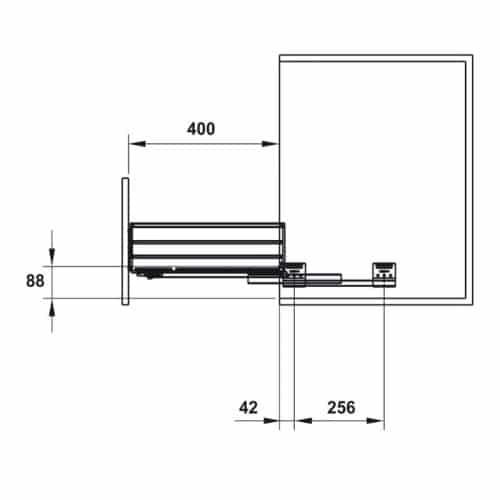 Kích thước Bộ rổ xoong nồi Cappella 800mm Hafele 549.08.033