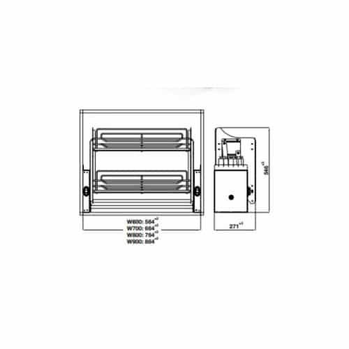 Bộ rổ nâng hạ Hafele Oria 504.76.507 800mm