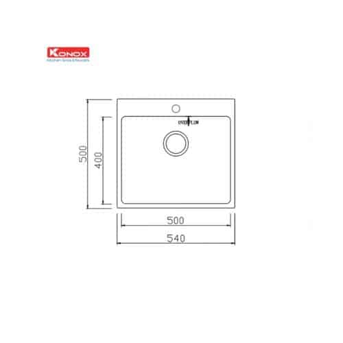 Thiết kế của Chậu rửa bát Konox Undermount UNICO 5450