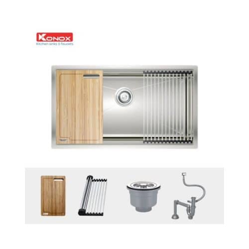Phụ kiện của Chậu rửa bát Konox Workstation - Undermount Sink KN8046SU (Full Phụ kiện)