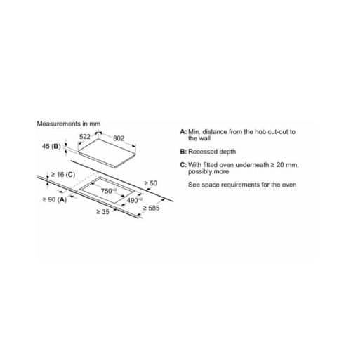 Kích thước bếp từ Bosch PKN811D17E