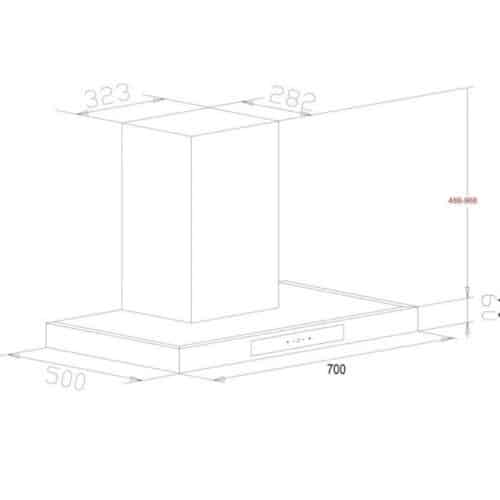 Kích thước máy hút mùi Chefs EH-R106E7D