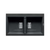 Chậu rửa chén đá 2 hố Elica Pyragranite Kartesio 2B Iron Grey 70054311
