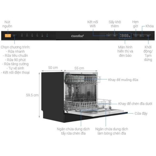 kich thuoc may rua bat comfee cdw 8f60rb